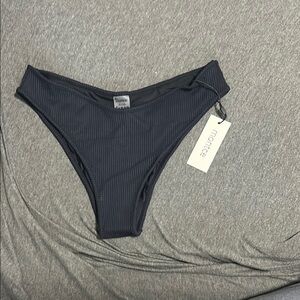 Montce Charcoal Ribbed Bikini Bottom